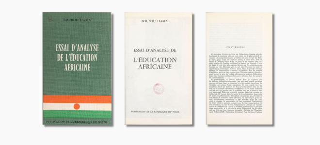 Littérature: « Essai d’analyse de l’éducation africaine », 1968